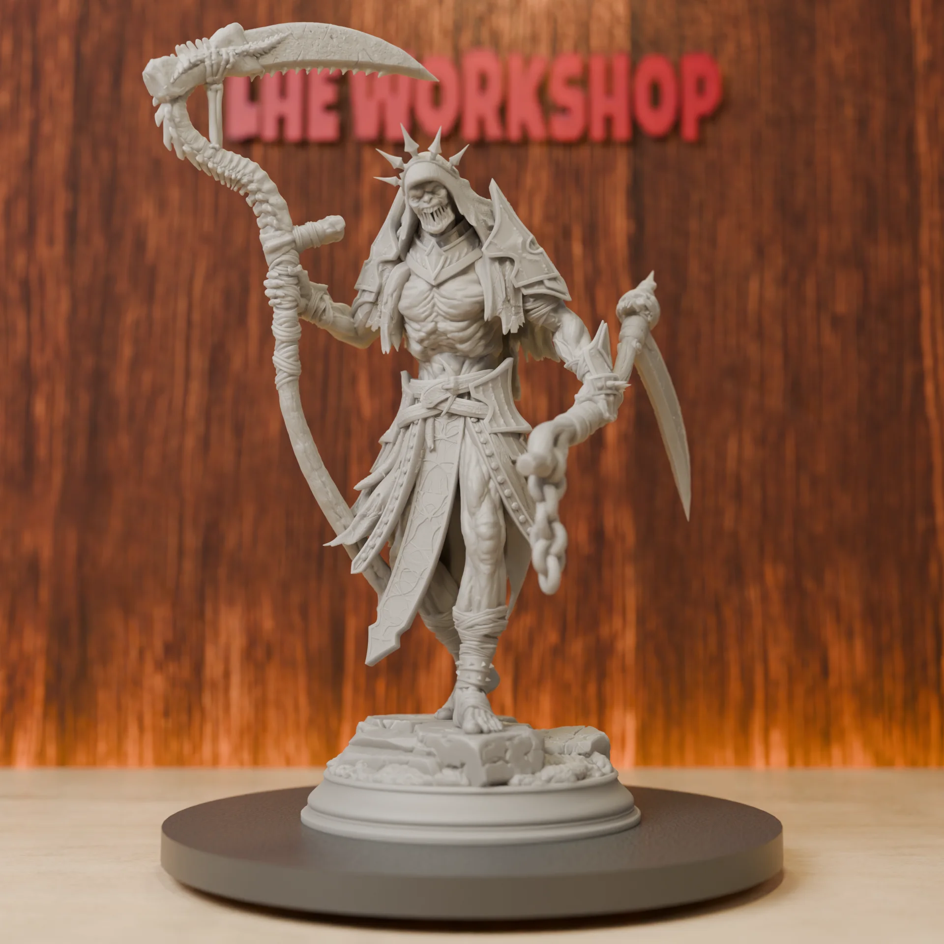 The Flesh Reaper Undead Miniatures | 28mm-75mm | Resin 3D Printed DND Pathfinder Mini | Unpainted Grey
The Flesh Reaper Undead Miniatures | 28mm-75mm | Resin 3D Printed DND Pathfinder Mini | Unpainted Grey