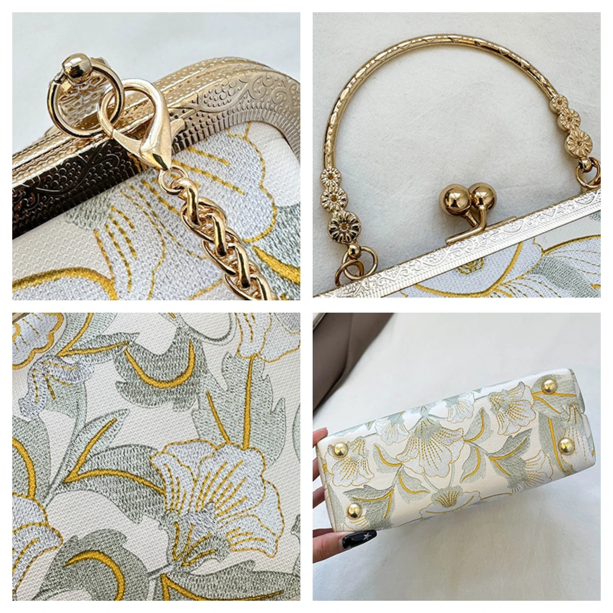 Elegant Embroidered Shoulder Bag Chinese Style Handbag Retro Small Square Bag Wedding Party Luxury Designer Women Evening Clutch
Elegant Embroidered Shoulder Bag Chinese Style Handbag Retro Small Square Bag Wedding Party Luxury Designer Women Evening Clutch