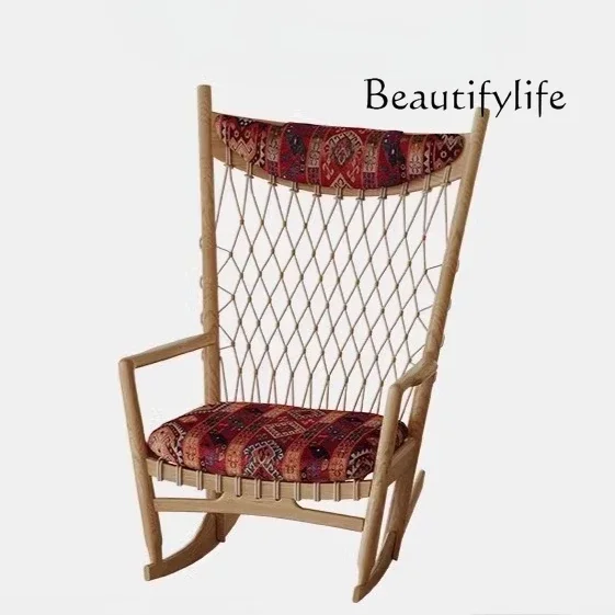 Nordic solid wood rocking chair home living room nap recliner single sofa chair balcony leisure new
Nordic solid wood rocking chair home living room nap recliner single sofa chair balcony leisure new