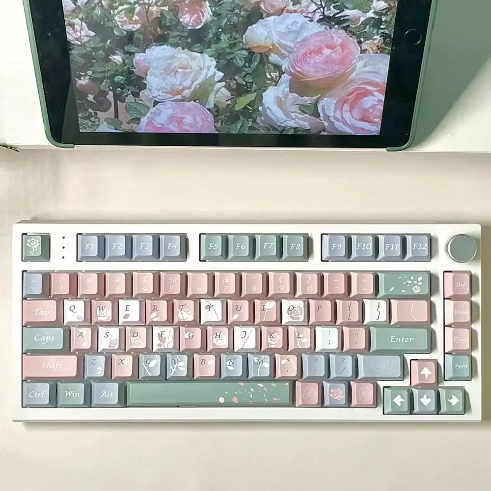 Original keycap pbt small full set of five-sided sublimation rose theme 129 keys for MX mechanical keyboard
Original keycap pbt small full set of five-sided sublimation rose theme 129 keys for MX mechanical keyboard