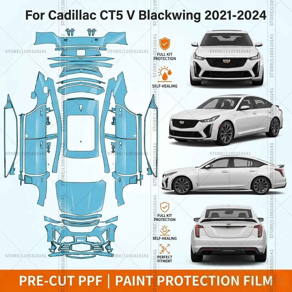 Предварительно нарезанная прозрачная защитная пленка PPF для бампера, автомобильная прозрачная пленка для Cadillac CT5 V Blackwing 2021-2024
Предварительно нарезанная прозрачная защитная пленка PPF для бампера, автомобильная прозрачная пленка для Cadillac CT5 V Blackwing 2021-2024