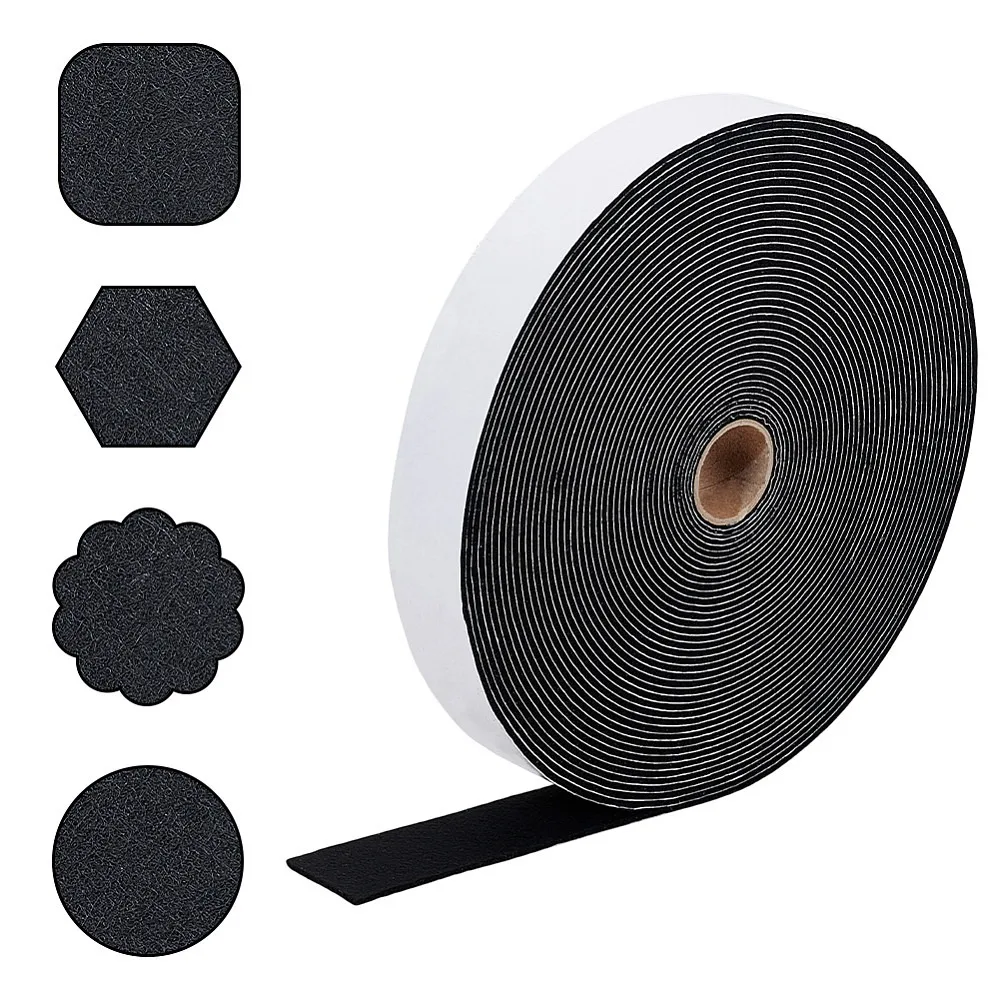 Self-Adhesive Felt Tape Black 39.5~40x3mm 20m/roll
Self-Adhesive Felt Tape Black 39.5~40x3mm 20m/roll