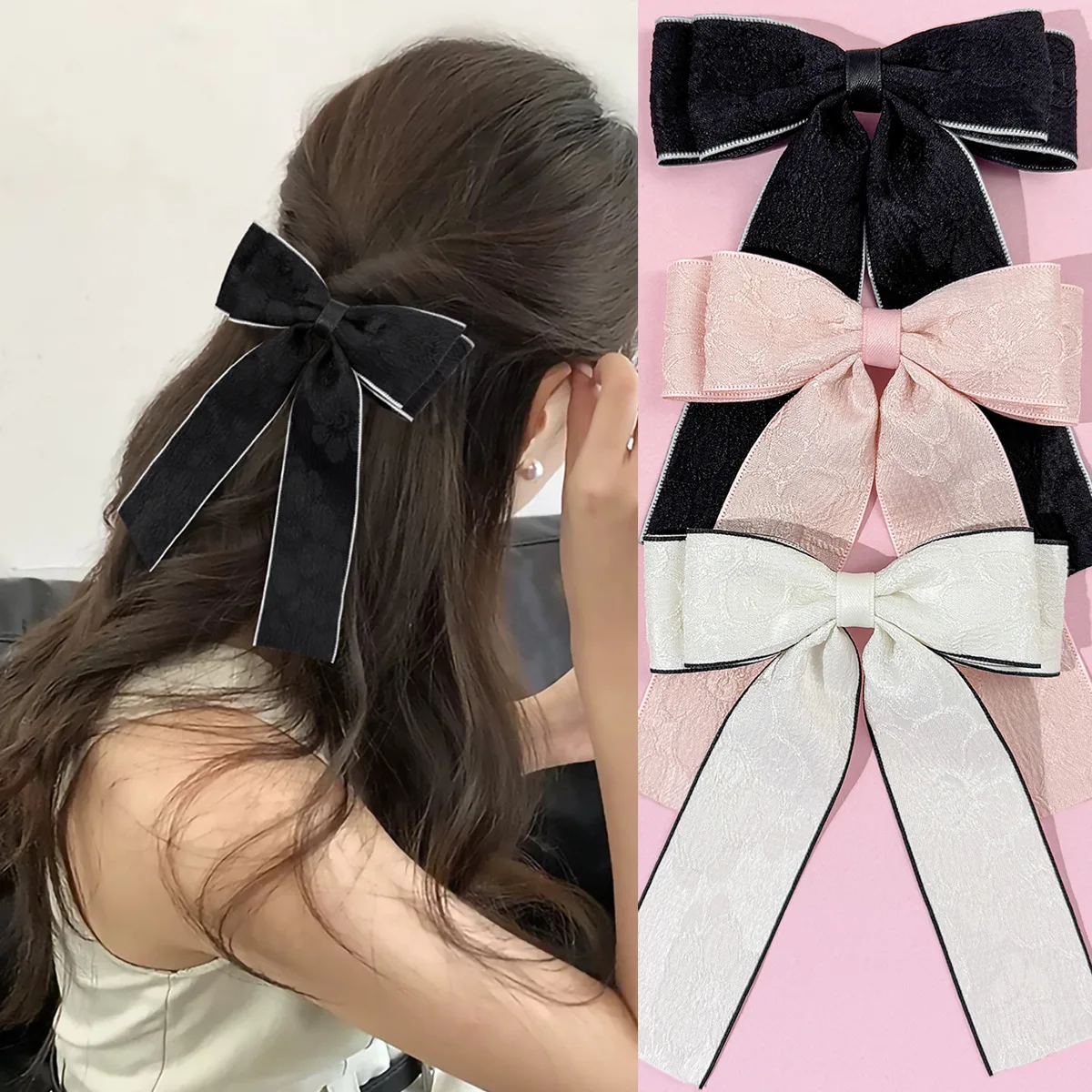 20 Pcs/Lot, 4.7" Ribbon Bow Hair Clips for Women Elegant Long Tassel Hairpins Barrettes Girls Fashion Hair Accessories
20 Pcs/Lot, 4.7" Ribbon Bow Hair Clips for Women Elegant Long Tassel Hairpins Barrettes Girls Fashion Hair Accessories