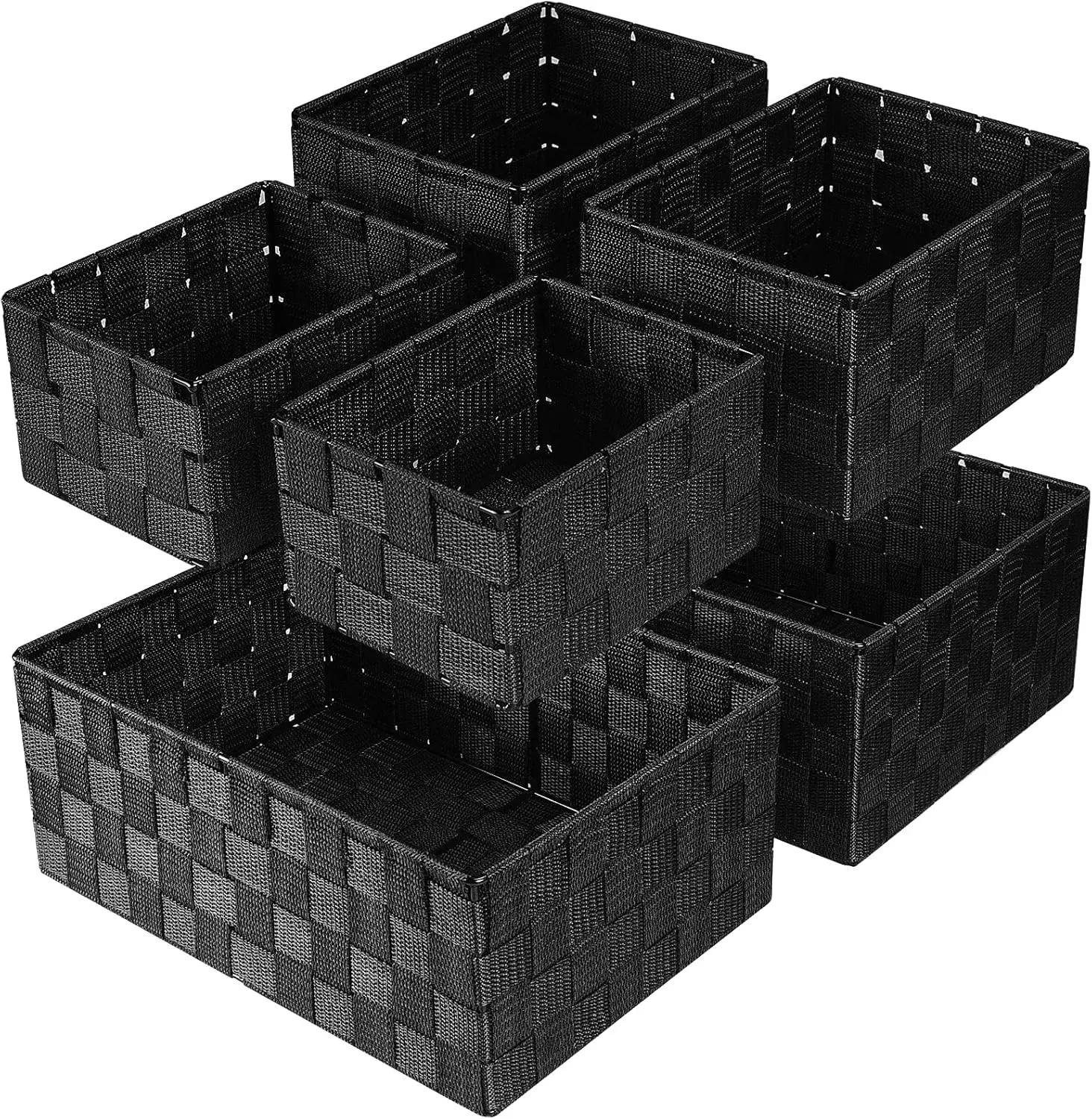 Woven Storage Baskets, Storage Bins, Cube Basket Container Baskets Storage Boxes Organizers for Clothes /Shelves/ Closet, Set
Woven Storage Baskets, Storage Bins, Cube Basket Container Baskets Storage Boxes Organizers for Clothes /Shelves/ Closet, Set