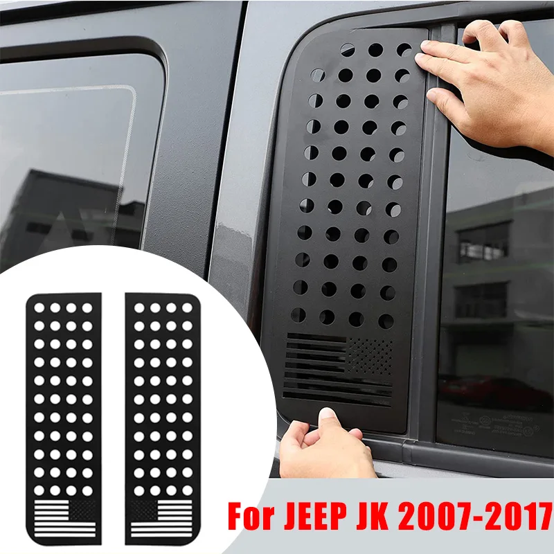 for Jeep Wrangler JK 2007-2017 4-Doors Rear Car Door Triangle Glass Panel Trim Cover Decorative Stickers Car External Accessory
for Jeep Wrangler JK 2007-2017 4-Doors Rear Car Door Triangle Glass Panel Trim Cover Decorative Stickers Car External Accessory