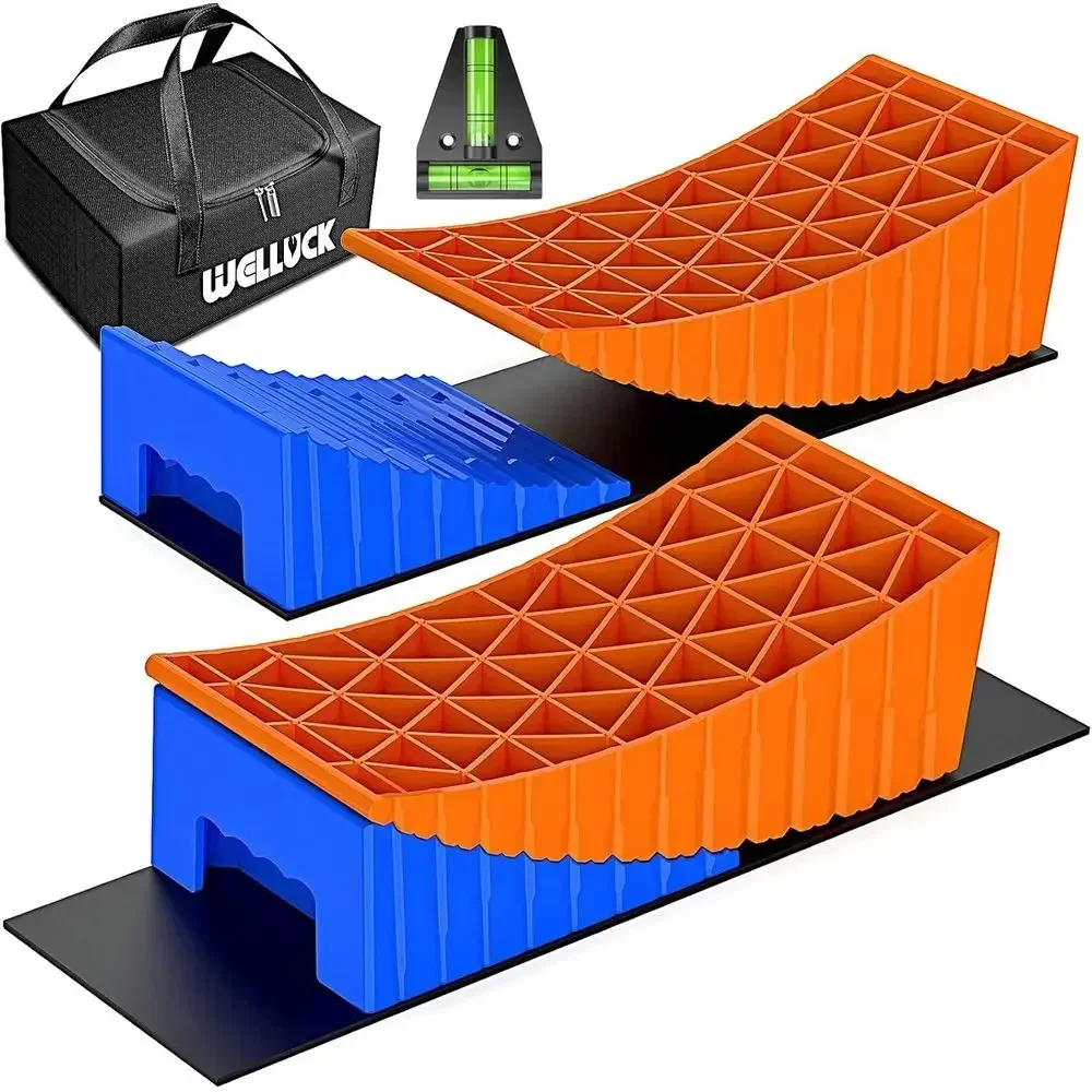 WELLUCK Camper Leveler, RV Leveling Blocks Camper Wheel Chocks Up to 35,000 lbs, 2 Packs Heavy Duty Curved RV Camper Leveler Kit
WELLUCK Camper Leveler, RV Leveling Blocks Camper Wheel Chocks Up to 35,000 lbs, 2 Packs Heavy Duty Curved RV Camper Leveler Kit