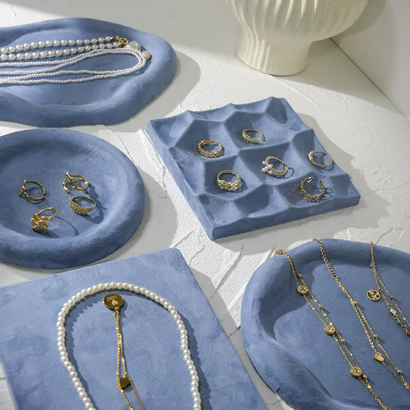 Blue Ring Storage Tray creativity Jewelry Organizer Business Exhibition Tray Rings Earring Ncklace Holder Decorative Tray
Blue Ring Storage Tray creativity Jewelry Organizer Business Exhibition Tray Rings Earring Ncklace Holder Decorative Tray