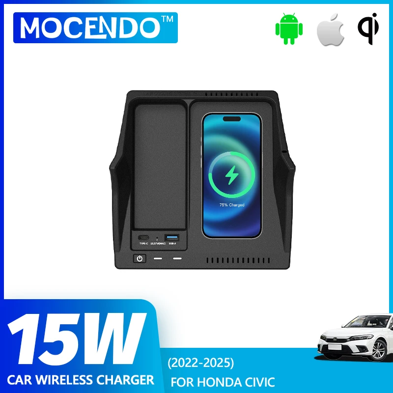 Centre console Car Fast wireless charger For Honda Civic 11th generation 2022-2023 phone holder charging pad mat accessories
Centre console Car Fast wireless charger For Honda Civic 11th generation 2022-2023 phone holder charging pad mat accessories