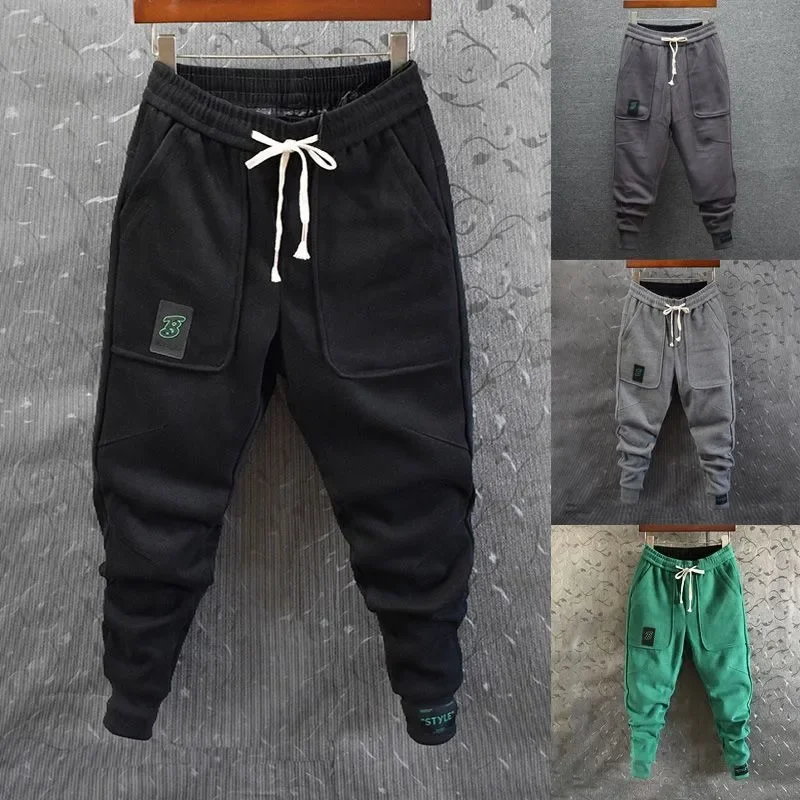Track Pants Men 2024 Autumn Winter Sport Trousers Joggers Fleece Wool Thick Warm Outdoor Trend Slim Small Leg Pants Sweatpants
Track Pants Men 2024 Autumn Winter Sport Trousers Joggers Fleece Wool Thick Warm Outdoor Trend Slim Small Leg Pants Sweatpants
