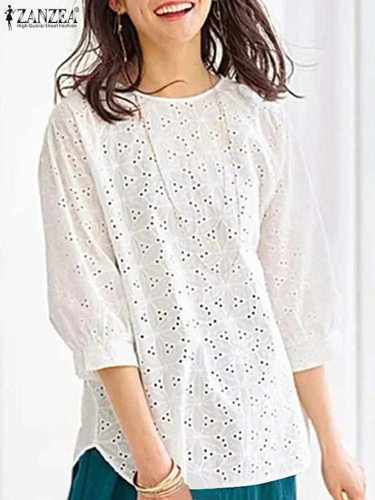ZANZEA Fashion 3/4 Sleeve Blouses Lace Patchwork 2024 Summer Holiday Casual Loose Shirts O Neck Elegant Hollow Out Women Blusas
ZANZEA Fashion 3/4 Sleeve Blouses Lace Patchwork 2024 Summer Holiday Casual Loose Shirts O Neck Elegant Hollow Out Women Blusas