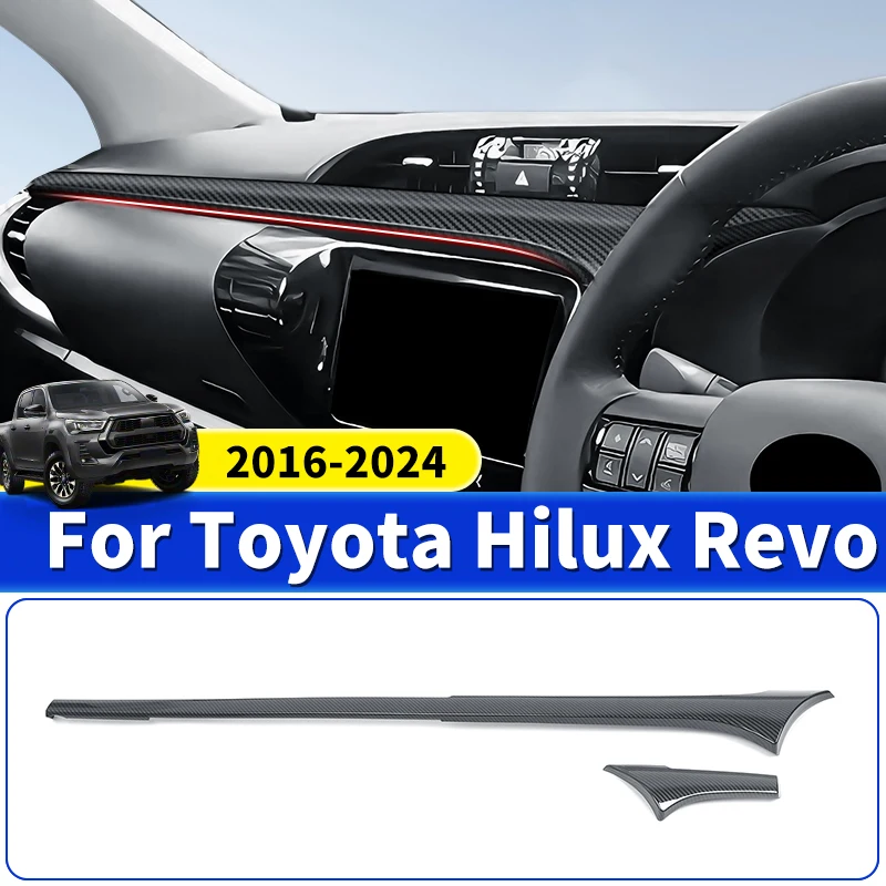 For Toyota Hilux 2024-2016 Revo SR5 Pickup Truck Dashboard Trim Strip Fiber Texture ABS Interior Upgrade Protection Accessories
For Toyota Hilux 2024-2016 Revo SR5 Pickup Truck Dashboard Trim Strip Fiber Texture ABS Interior Upgrade Protection Accessories