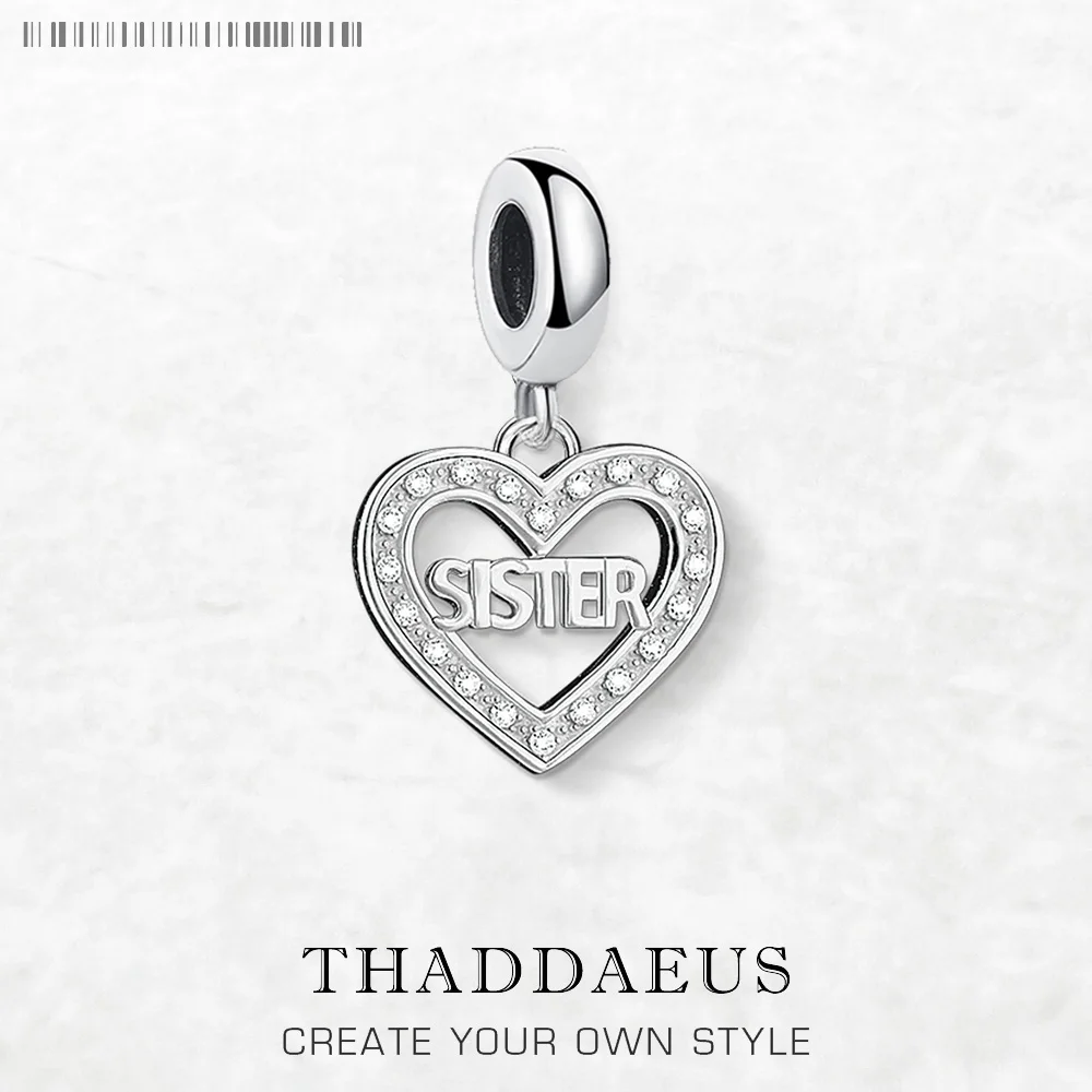 Heart Design Sister Dangle Charm Pendant Fashion European 925 Sterling Sliver Brand New Trendy Gift For Women
Heart Design Sister Dangle Charm Pendant Fashion European 925 Sterling Sliver Brand New Trendy Gift For Women