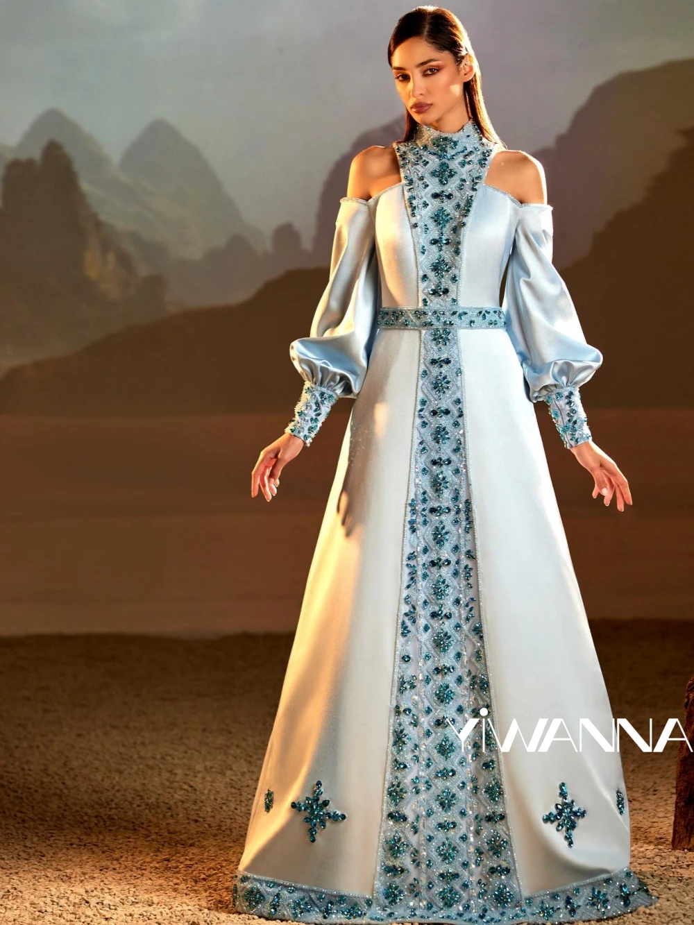 Sky Blue Beaded Crystal Mother Of The Bride Dress For Wedding Elegant Satin Evening Dress New Customized Off Shoulder Prom Gown
Sky Blue Beaded Crystal Mother Of The Bride Dress For Wedding Elegant Satin Evening Dress New Customized Off Shoulder Prom Gown