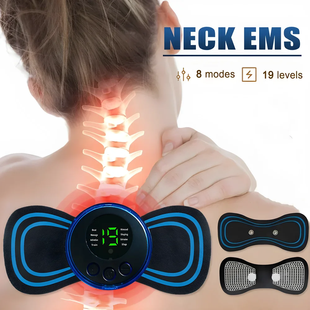 Ems Neck Massager 8 Modes 19 Gears Muscle Stimulator Massage Patch Low Frequency Pulse Massage Pads Pain Relief Relaxation Tool
Ems Neck Massager 8 Modes 19 Gears Muscle Stimulator Massage Patch Low Frequency Pulse Massage Pads Pain Relief Relaxation Tool