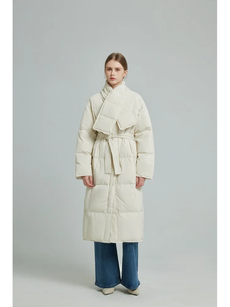 Suotian Long down Jaet with Scarf Belted Women's Thiened Winter Coat Warm Sli Chinese Brand Ladies' Faion
Suotian Long down Jaet with Scarf Belted Women's Thiened Winter Coat Warm Sli Chinese Brand Ladies' Faion