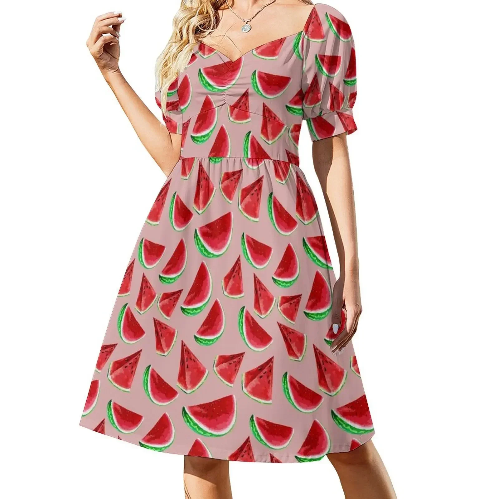 Summerly Tropical Fruits Pattern Short-Sleeved Dress loose summer dress dress summer birthday women
Summerly Tropical Fruits Pattern Short-Sleeved Dress loose summer dress dress summer birthday women
