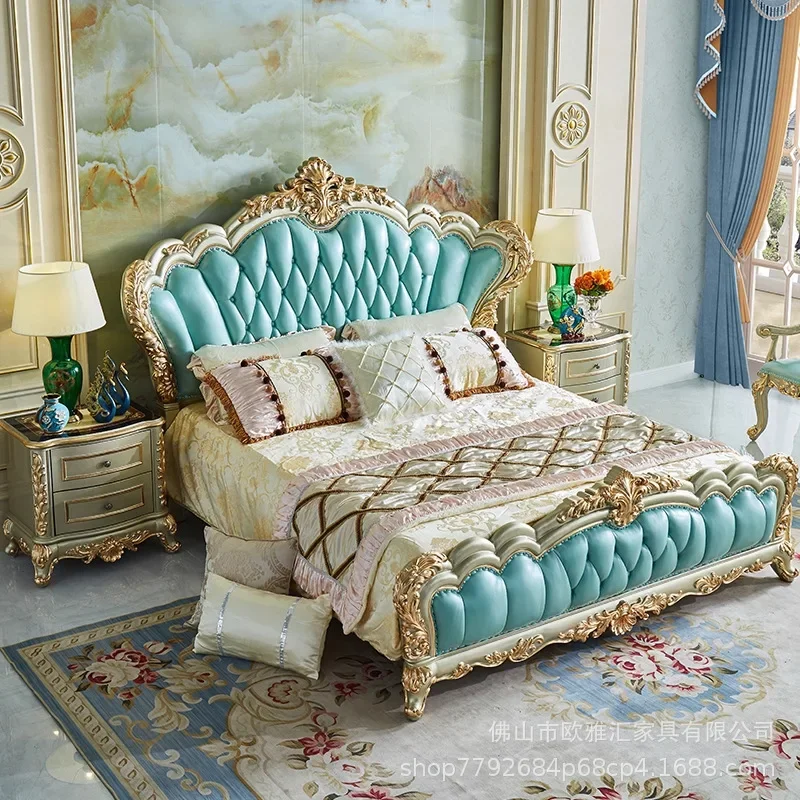 TAO European solid wood bed 1.8 meters double master bedroom leather wedding bed villa noble gold French carved princess
TAO European solid wood bed 1.8 meters double master bedroom leather wedding bed villa noble gold French carved princess