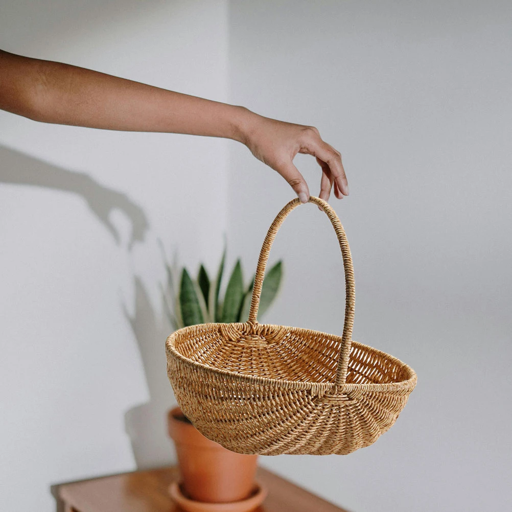 Picnic Basket Woven Storage Outdoor Kitchen Egg Delicate Fruit Picking Handheld Gift Packing Rustic Decorative Handle Design
Picnic Basket Woven Storage Outdoor Kitchen Egg Delicate Fruit Picking Handheld Gift Packing Rustic Decorative Handle Design