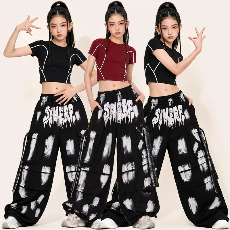 Fashion Children Ballroom Hip Hop Dance Costumes For Girls Crop Tops Loose Pants Kpop Outfits Kids Jazz Dance Clothes DQS23566
Fashion Children Ballroom Hip Hop Dance Costumes For Girls Crop Tops Loose Pants Kpop Outfits Kids Jazz Dance Clothes DQS23566