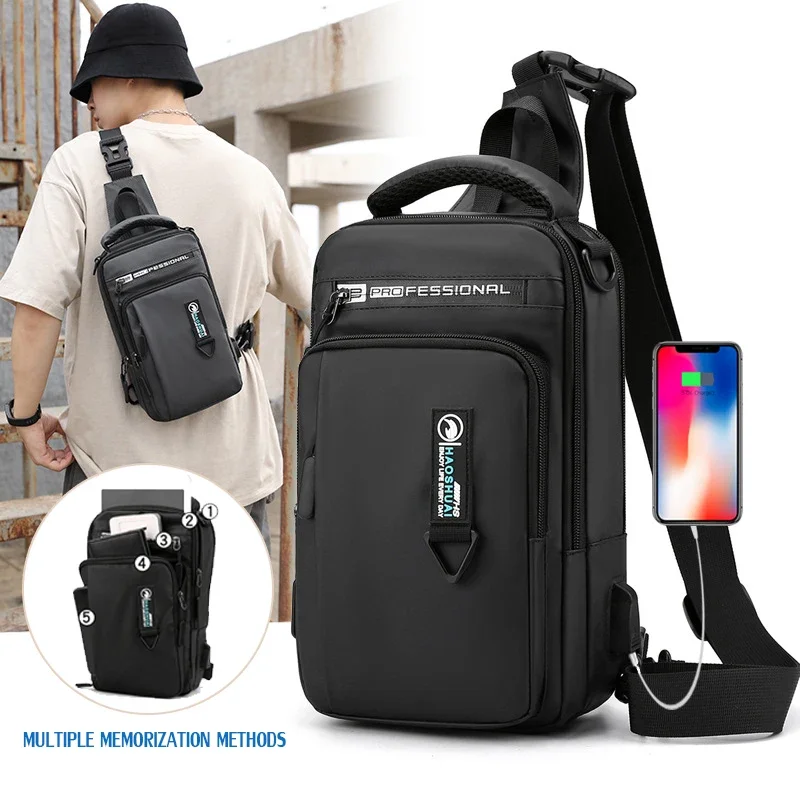 Men Cross Body Shoulder Chest Bag Small Backpack with USB Charging Port Travel Climb Nylon Male Backpacks Messenger Bag
Men Cross Body Shoulder Chest Bag Small Backpack with USB Charging Port Travel Climb Nylon Male Backpacks Messenger Bag