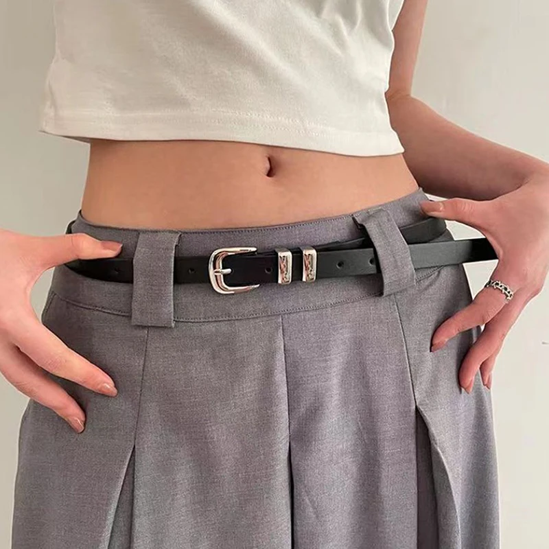 Fashionable Simple Thin Belts For Women Girls Minimalist Solid Color Versatile Belts Creative Alloy Buckle Decoration Belt
Fashionable Simple Thin Belts For Women Girls Minimalist Solid Color Versatile Belts Creative Alloy Buckle Decoration Belt