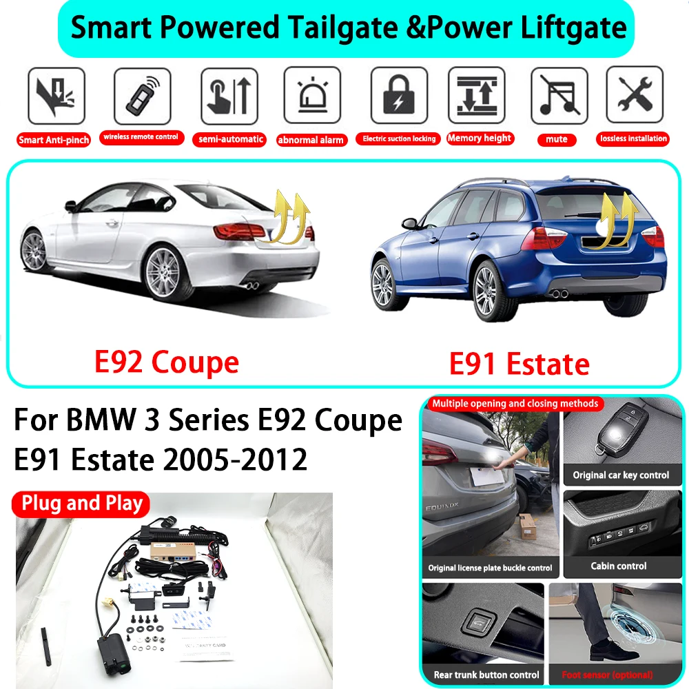 for BMW 3 Series E92 Coupe E91 Estate 2005-2012 Smart Automatic Powered Tailgate Electric Power Tailgate Lift Kit Key Close
for BMW 3 Series E92 Coupe E91 Estate 2005-2012 Smart Automatic Powered Tailgate Electric Power Tailgate Lift Kit Key Close