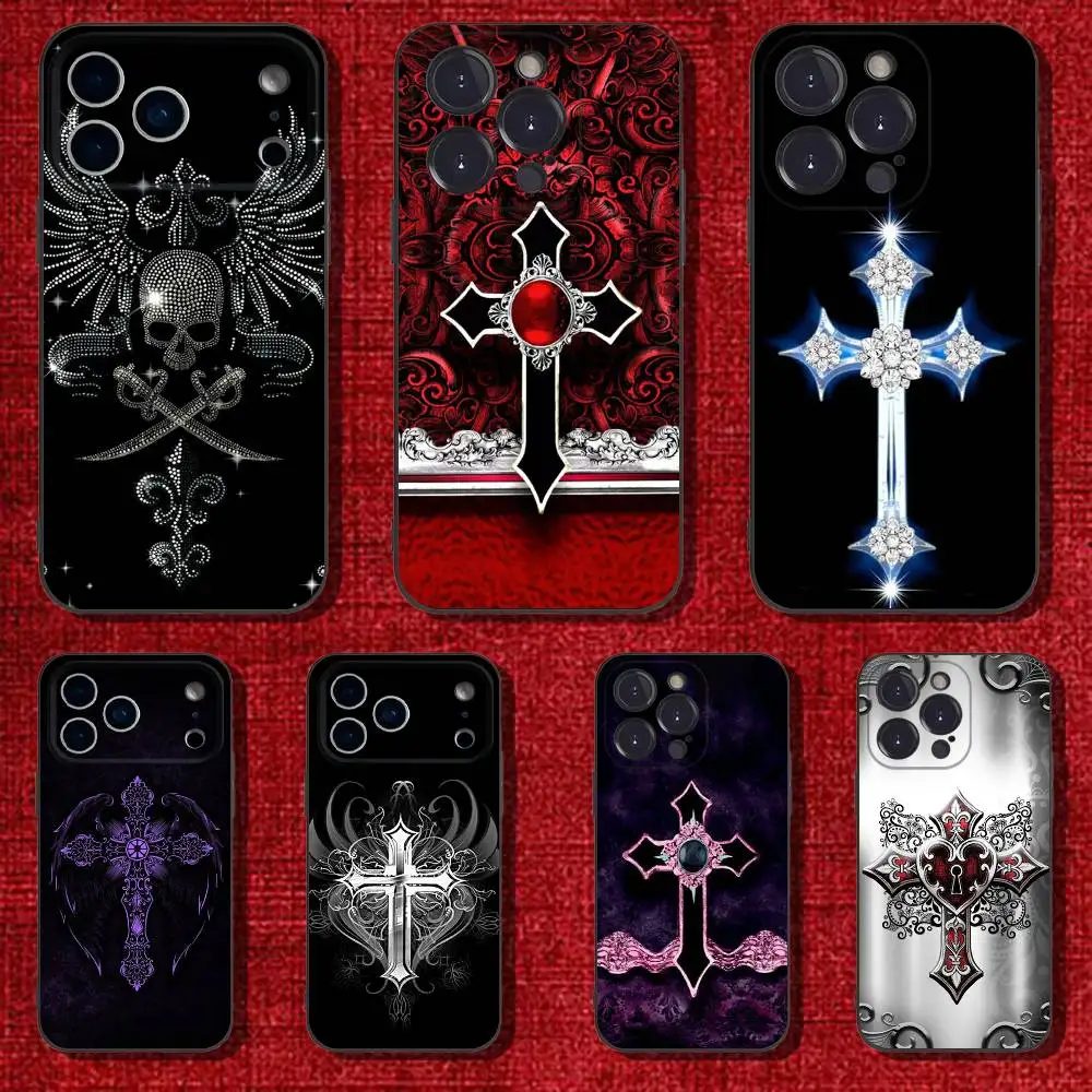 Gothic Cross Skull Y2K Phone Case For iPhone 6,17,16,15,14,13,12,11 Plus,Pro Max,XS,X,XR,SE,Mini,8,7,Soft Silicone Black Cover
Gothic Cross Skull Y2K Phone Case For iPhone 6,17,16,15,14,13,12,11 Plus,Pro Max,XS,X,XR,SE,Mini,8,7,Soft Silicone Black Cover