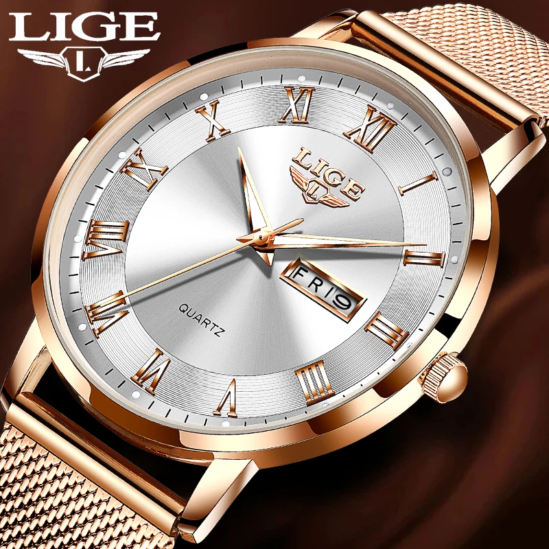 LIGE кварцевые часы для женщин, оригинальные роскошные ультратонкие сетчатые водонепроницаемые часы, женские простые элегантные светящиеся женские наручные часы
LIGE кварцевые часы для женщин, оригинальные роскошные ультратонкие сетчатые водонепроницаемые часы, женские простые элегантные светящиеся женские наручные часы