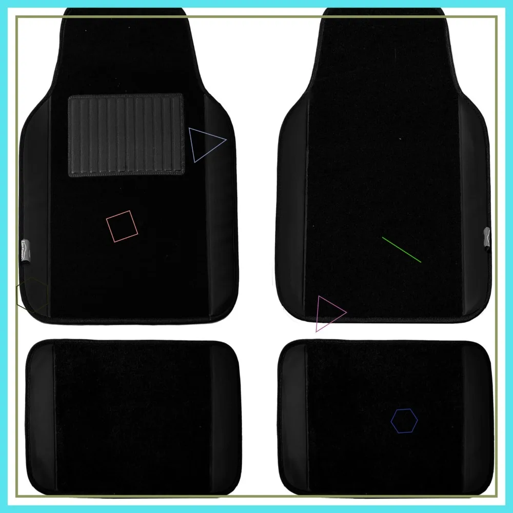 Universal Car Floor Mats, Soft Carpet Protector for Sedan SUV Truck, Black
Universal Car Floor Mats, Soft Carpet Protector for Sedan SUV Truck, Black