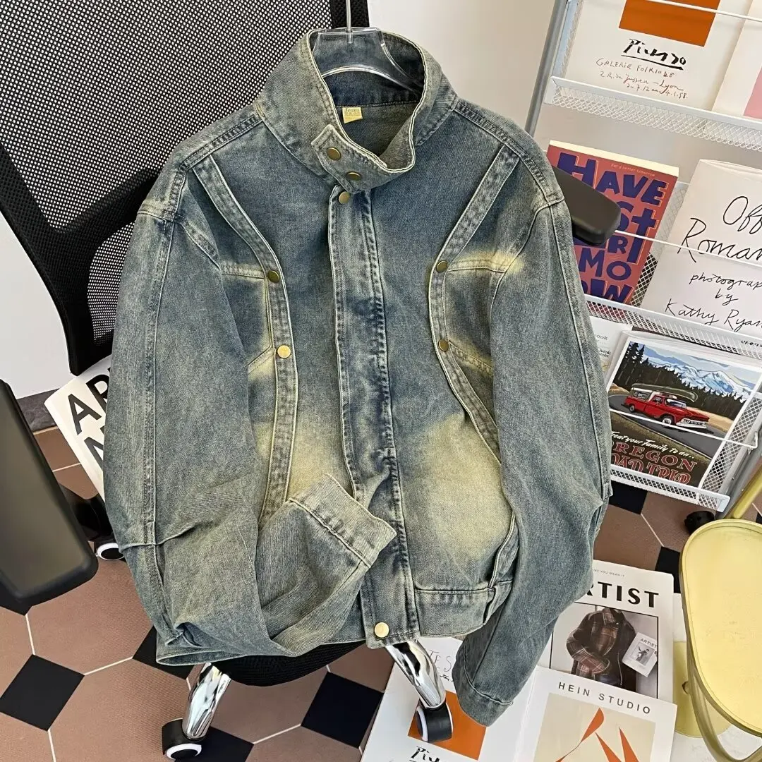 Retro Patchwork Loose Jeans Jacket Men Women Style Spring Autumn Casual Fashion Workwear Biker Jacket Standard Fit Denim
Retro Patchwork Loose Jeans Jacket Men Women Style Spring Autumn Casual Fashion Workwear Biker Jacket Standard Fit Denim