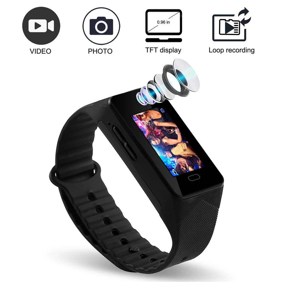 HD Wearable Camera, Mini Portable Video Recording, Sports camera, Smart Body Bracelet DV With color Display Screen ,Playback
HD Wearable Camera, Mini Portable Video Recording, Sports camera, Smart Body Bracelet DV With color Display Screen ,Playback