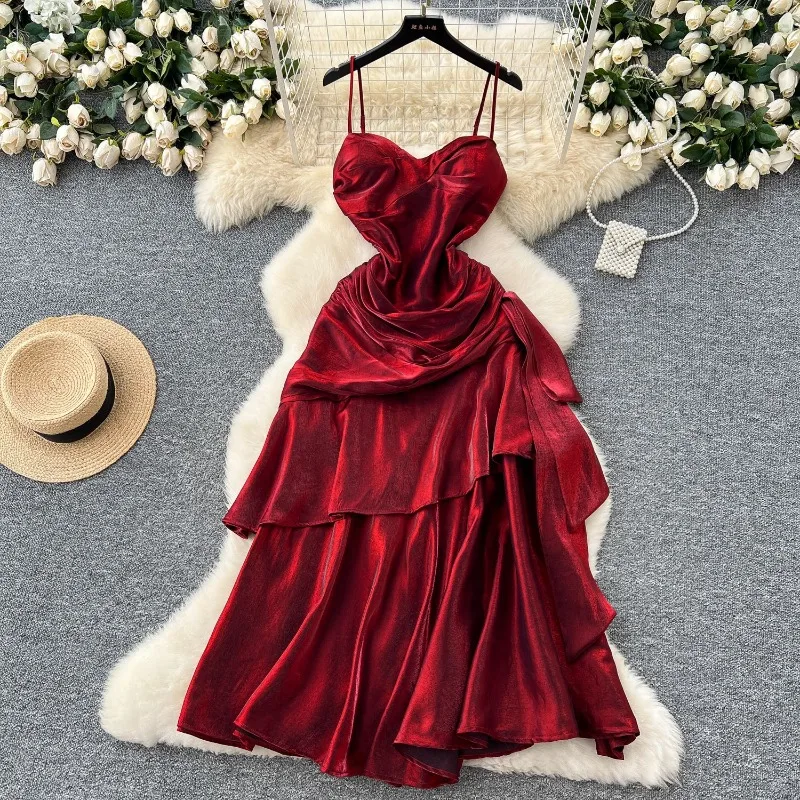 Sexy Elegant Women Soft Long Dress Spaghetti Straps Backless Sleeveless Maxi Dresses Summer French Long Ribbon Party Vestido Y2k
Sexy Elegant Women Soft Long Dress Spaghetti Straps Backless Sleeveless Maxi Dresses Summer French Long Ribbon Party Vestido Y2k