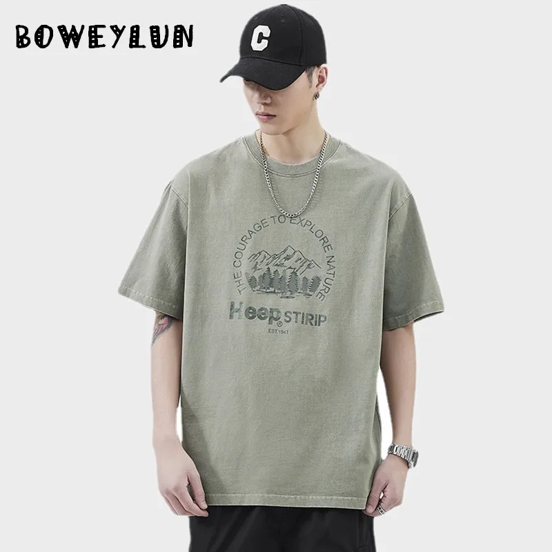 BOWEYLUN Summer New Japanese 100% Cotton Short-sleeved Men's Printed Casual Round Neck T-shirt Tops for Youth
BOWEYLUN Summer New Japanese 100% Cotton Short-sleeved Men's Printed Casual Round Neck T-shirt Tops for Youth
