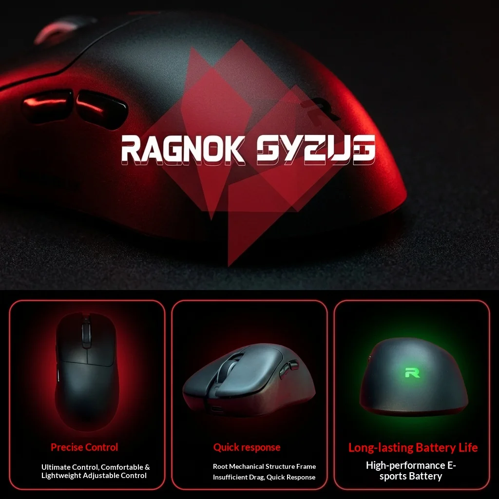Ragnok Game Mouse Paw3950 Esports Fps Lightweight Tri-Mode Office Game Mouse Wireless 8k Return Rate Magnetic Suction Charging
Ragnok Game Mouse Paw3950 Esports Fps Lightweight Tri-Mode Office Game Mouse Wireless 8k Return Rate Magnetic Suction Charging