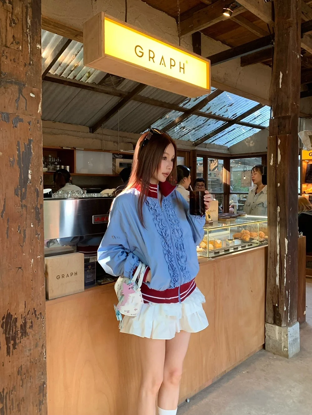 Casual Loose Lace Trimmed Windbreaker Blue Contrast Color Wood Grain Spring Jacket Women's Polyester Fiber Short Coat
Casual Loose Lace Trimmed Windbreaker Blue Contrast Color Wood Grain Spring Jacket Women's Polyester Fiber Short Coat