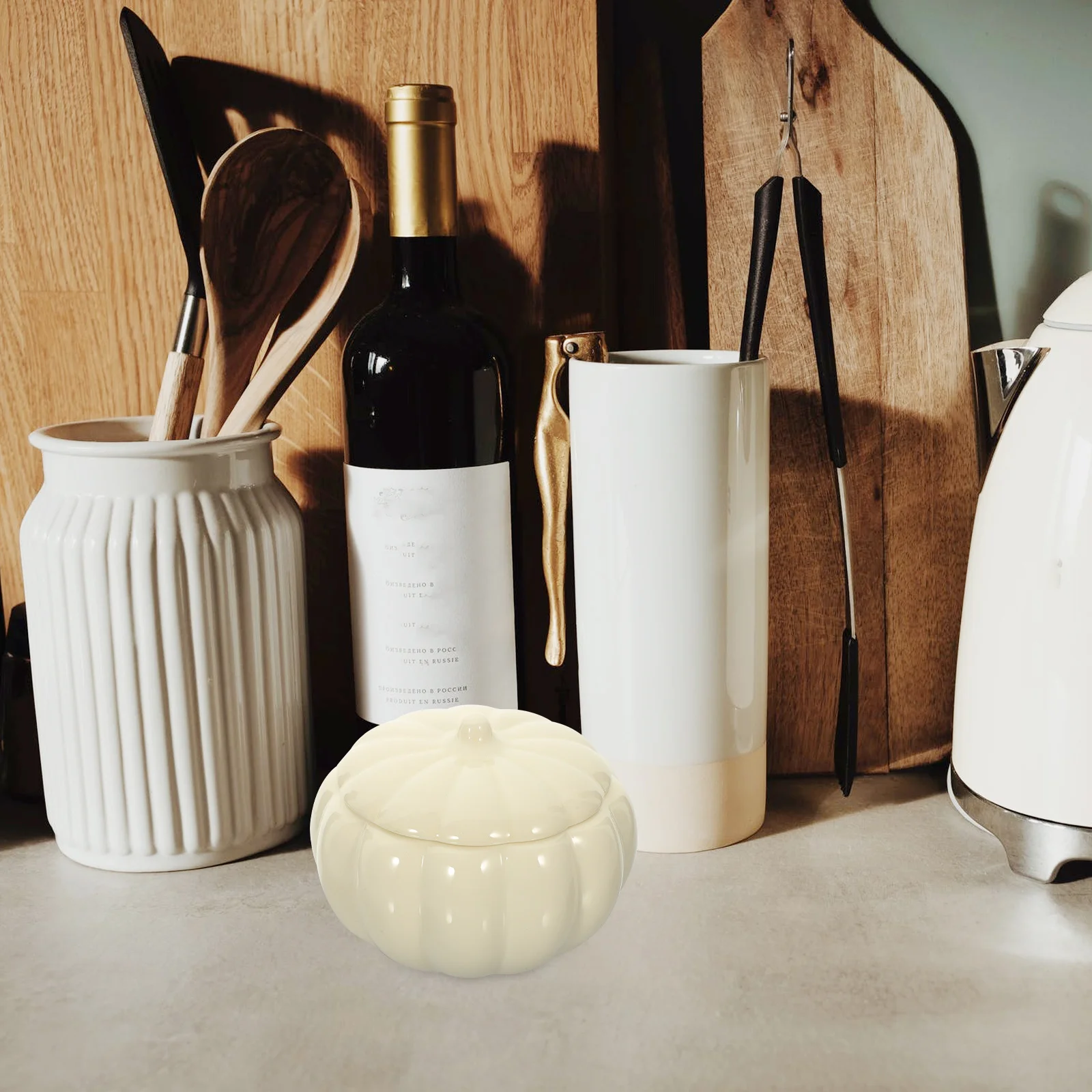 Ceramic Tea Canister Pumpkin Shaped Airtight Jar for Sugar Cookies Snacks Storage Sealed Container Home Kitchen Decoration Use
Ceramic Tea Canister Pumpkin Shaped Airtight Jar for Sugar Cookies Snacks Storage Sealed Container Home Kitchen Decoration Use