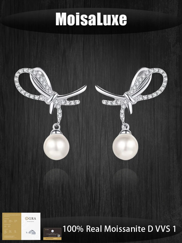 MoisaLuxe Official Store Moissanite 925 sterling silver earrings for romantic Light luxury Pearl Drop is suitable for daily wear
MoisaLuxe Official Store Moissanite 925 sterling silver earrings for romantic Light luxury Pearl Drop is suitable for daily wear