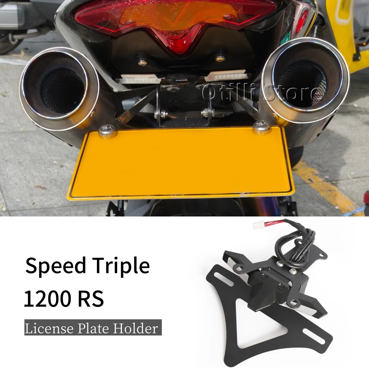 For Speed Triple 1200RS 1200 RS 2021 2022 2023 2024 Motorcycle License Plate Holder With Rear Tail Light Brake Turn Signal LED
For Speed Triple 1200RS 1200 RS 2021 2022 2023 2024 Motorcycle License Plate Holder With Rear Tail Light Brake Turn Signal LED