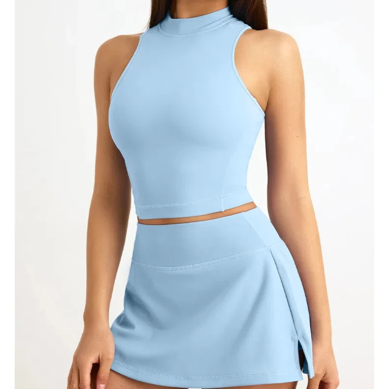 2 Piece Sports Set Skirt Tennis Dress With Shorts Women Sports Bra High Neck Yoga Shirts Fitness Badminton Outfit
2 Piece Sports Set Skirt Tennis Dress With Shorts Women Sports Bra High Neck Yoga Shirts Fitness Badminton Outfit