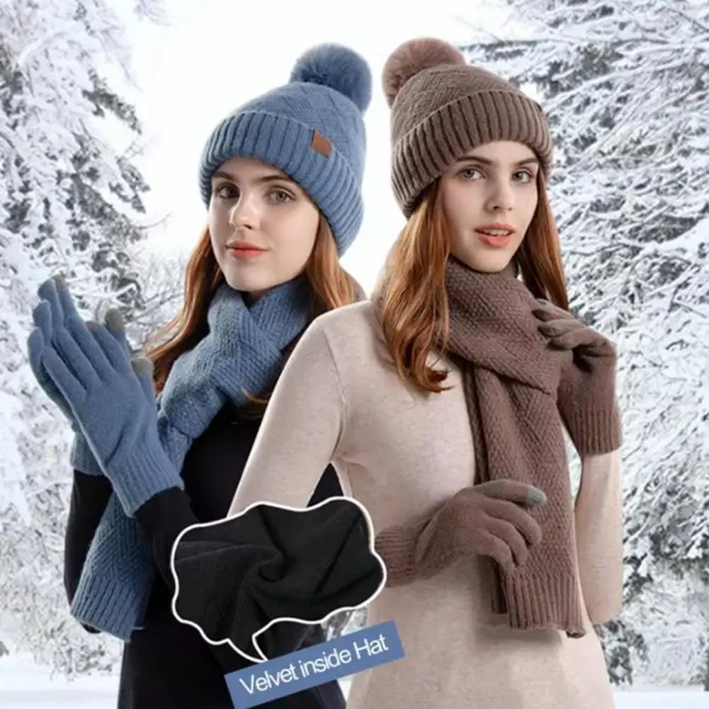 Women Winter Hat Gloves Scarf Winter Hat Scarf Glove Set Stylish Women's Winter Hat Scarf Gloves Set with Faux Fur Long Scarves
Women Winter Hat Gloves Scarf Winter Hat Scarf Glove Set Stylish Women's Winter Hat Scarf Gloves Set with Faux Fur Long Scarves