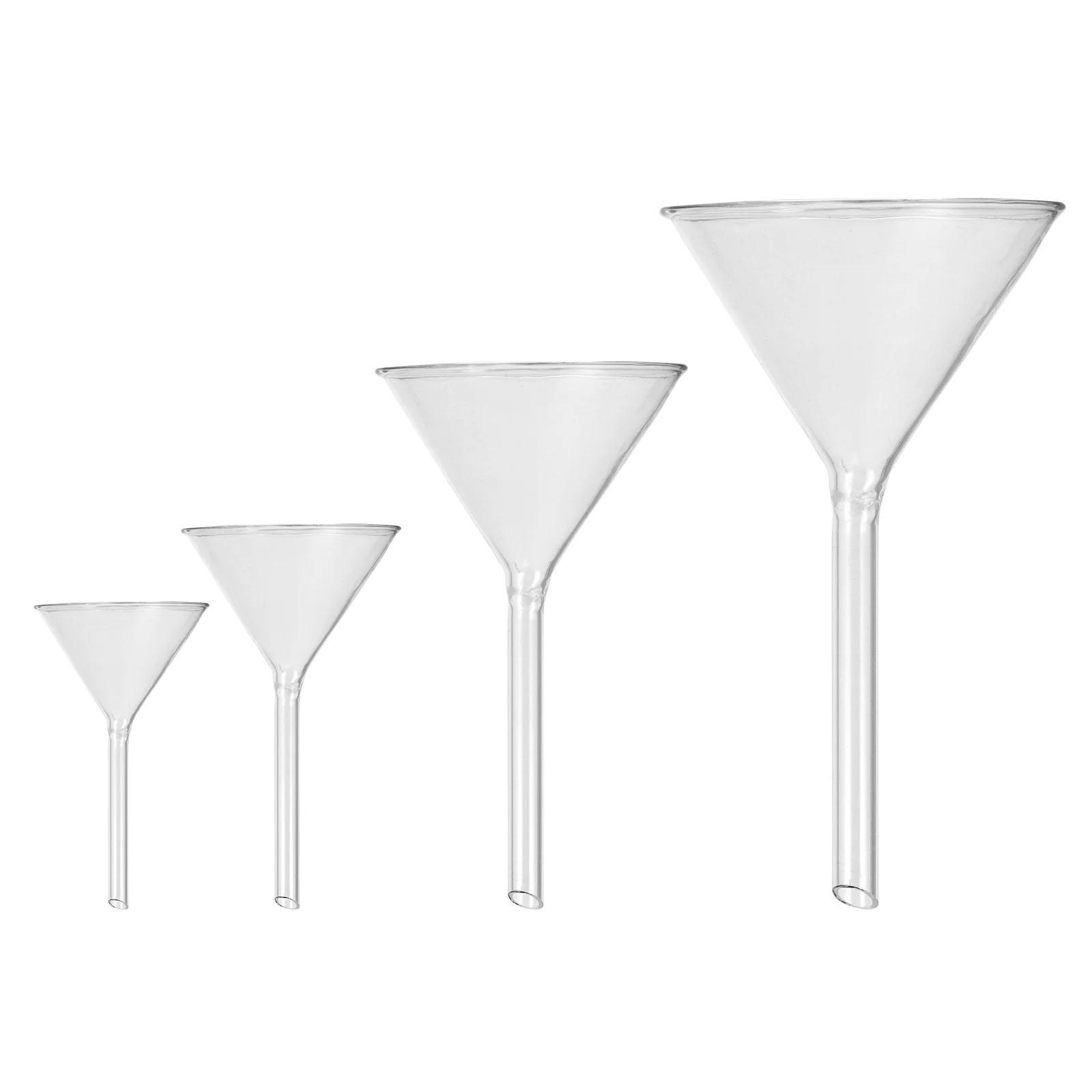 4 Pcs Water Bottle Funnel Temperature Resistant Tool Glass Short Neck Labware Triangle Round
4 Pcs Water Bottle Funnel Temperature Resistant Tool Glass Short Neck Labware Triangle Round