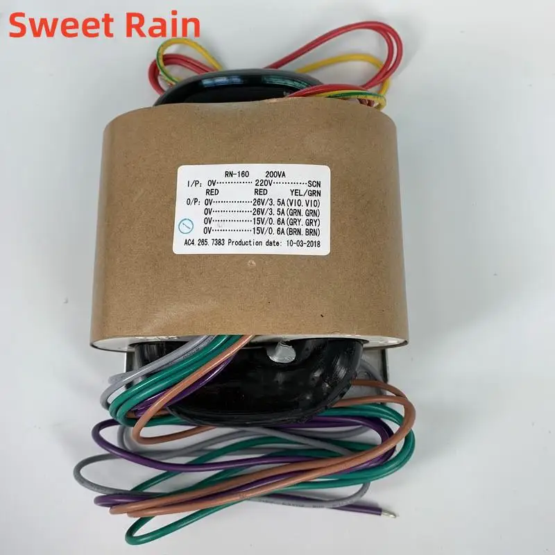 R-type power transformer 200W double 26V+double 15V R cattle audio transformer copper wire high quality R-Core 26Vx2 + 15Vx2
R-type power transformer 200W double 26V+double 15V R cattle audio transformer copper wire high quality R-Core 26Vx2 + 15Vx2