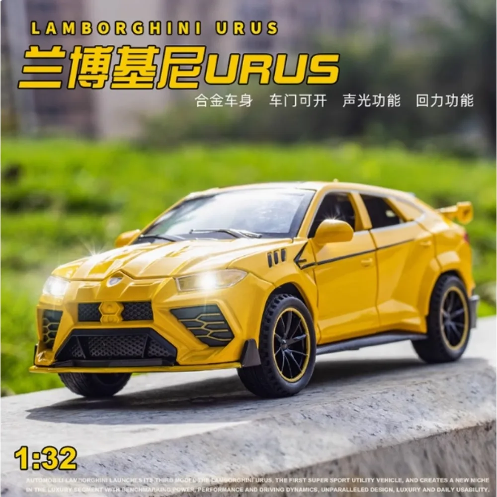 1:32 URUS миниатюрная модель спортивного автомобиля, игрушки из сплава, литой под давлением звук, свет, двери, открытые откатные, суперкар, орнамент, транспортные средства, подарки для детей
1:32 URUS миниатюрная модель спортивного автомобиля, игрушки из сплава, литой под давлением звук, свет, двери, открытые откатные, суперкар, орнамент, транспортные средства, подарки для детей
