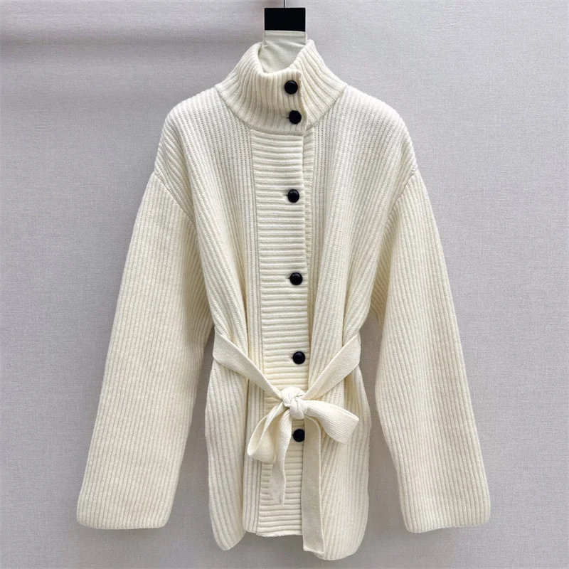 Кардиган для женщин, новинка зимы 2025, однобортный тонкий топ с длинными рукавами, 100% шерсть, женский свитер, украшение на пояс, женское пальто
Кардиган для женщин, новинка зимы 2025, однобортный тонкий топ с длинными рукавами, 100% шерсть, женский свитер, украшение на пояс, женское пальто