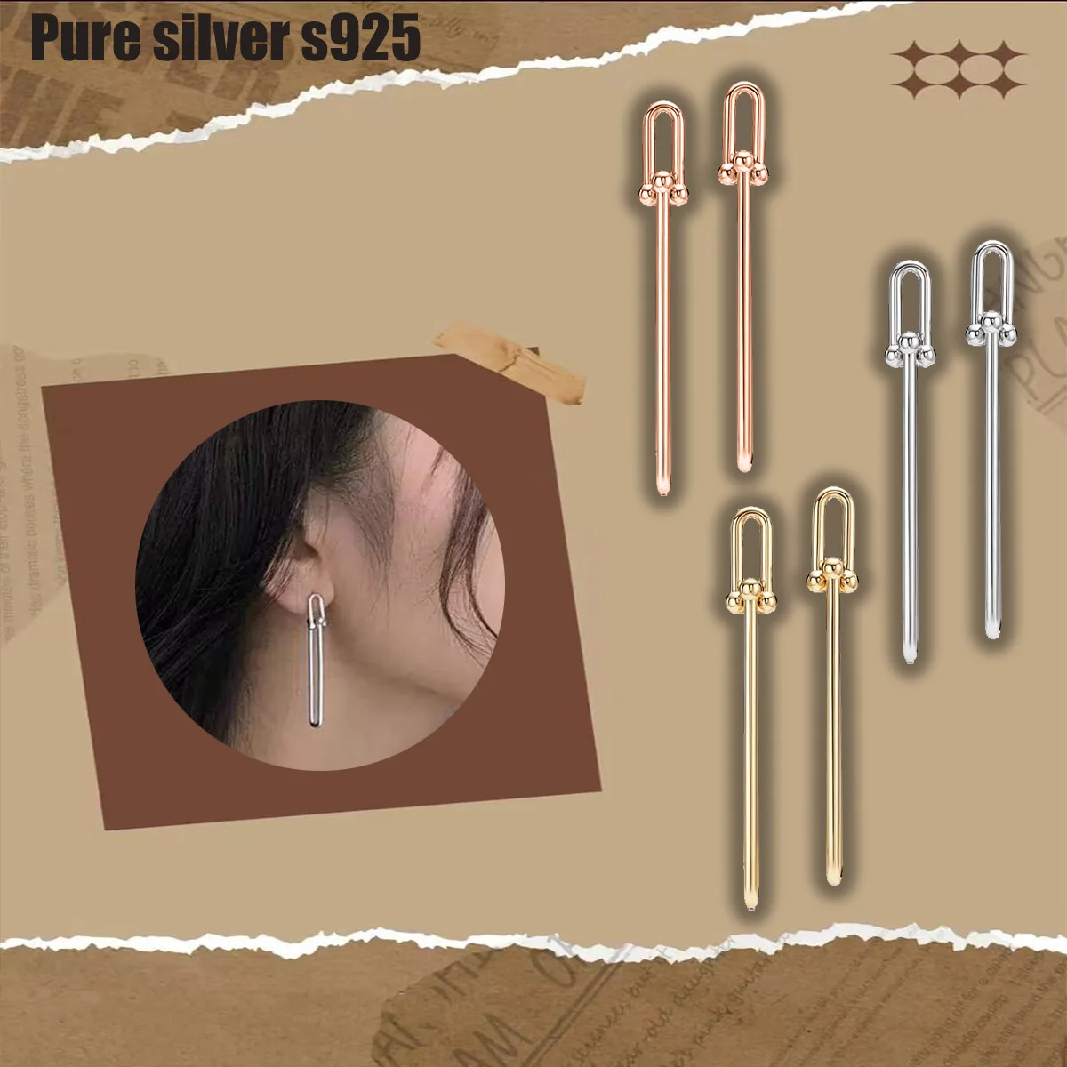 Pure silver s925 earrings Luxury high-end long pendant with versatile and fashionable temperament
Pure silver s925 earrings Luxury high-end long pendant with versatile and fashionable temperament