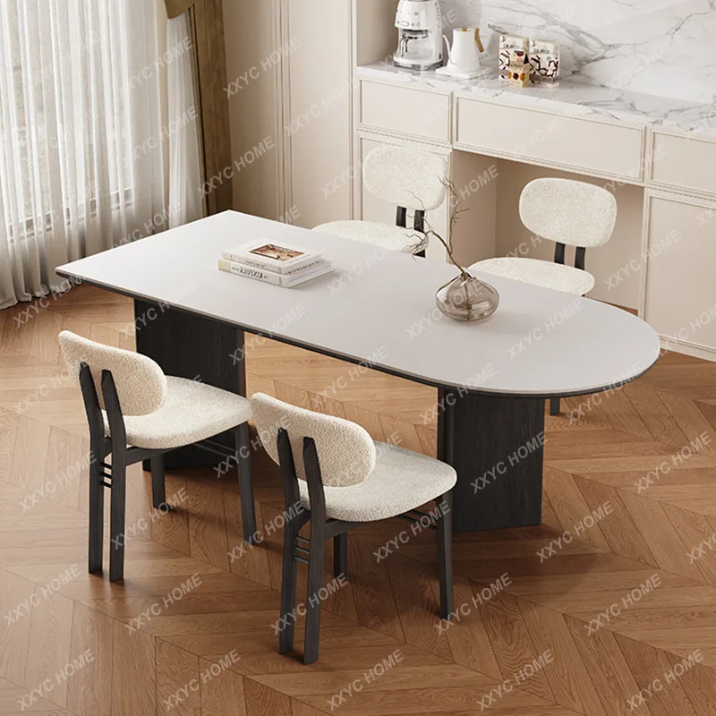 S1saa retro rock slab dining table household semi-circular island against the wall solid wood table
S1saa retro rock slab dining table household semi-circular island against the wall solid wood table