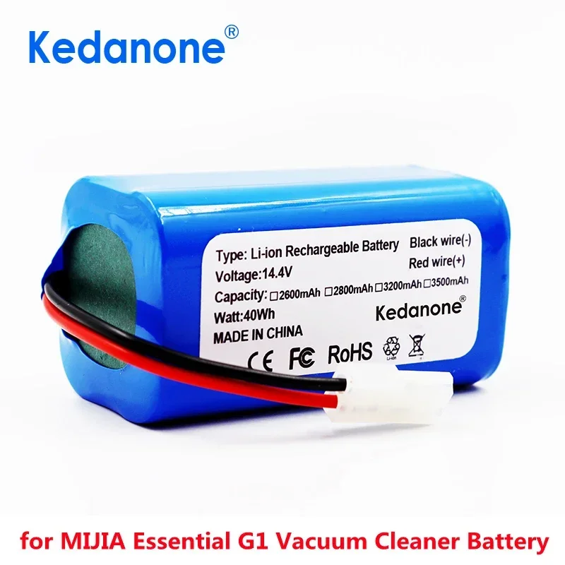 14.4V 2600mAh Li ion battery is suitable for Xiaomi G1 MI robot vacuum mop. Necessary MJSTG1 robot vacuum cleaner accessories
14.4V 2600mAh Li ion battery is suitable for Xiaomi G1 MI robot vacuum mop. Necessary MJSTG1 robot vacuum cleaner accessories