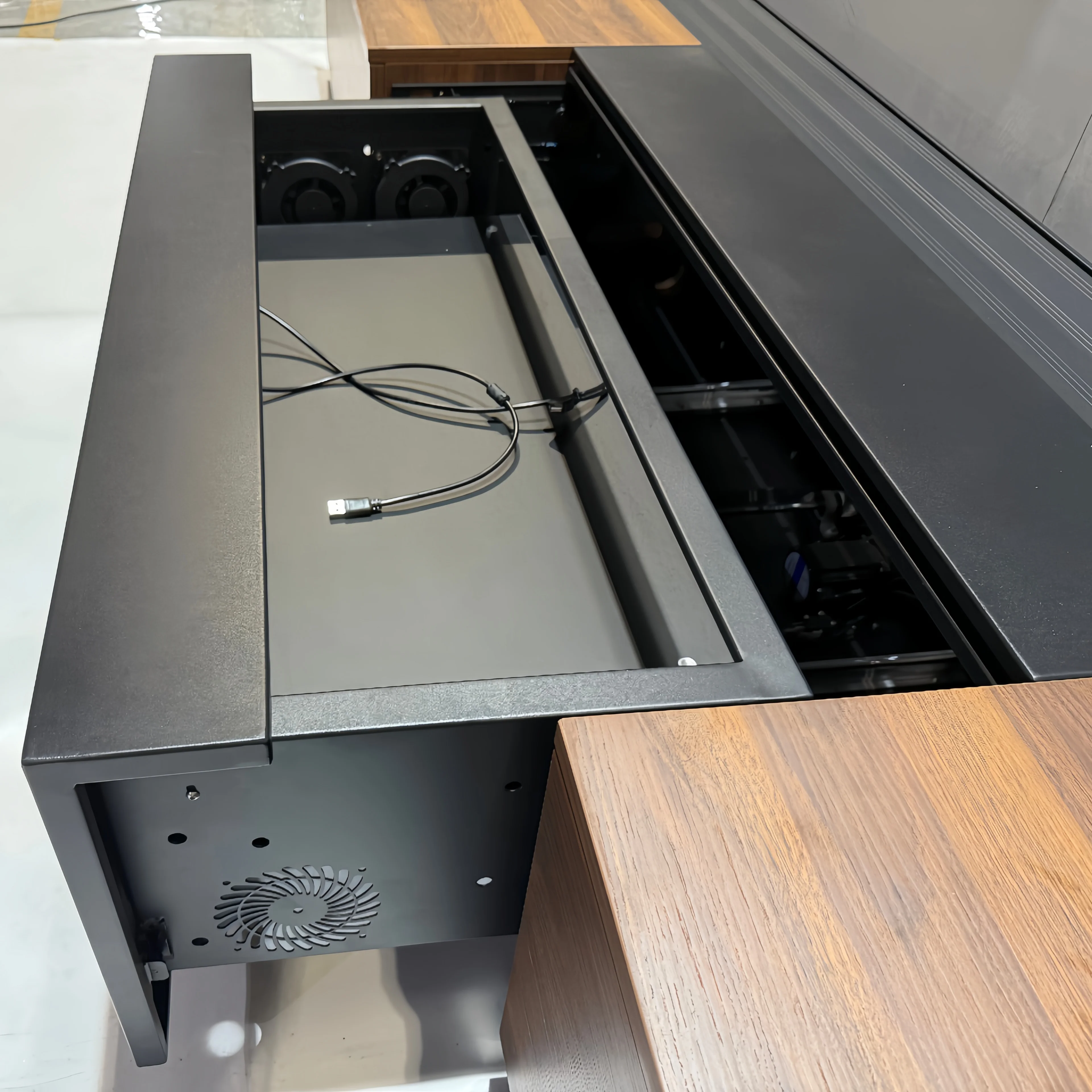 Fully Enclosed Hidden Laser TV Cabinet, Auto Telescopic Stand for Ultra Short Throw Projector
Fully Enclosed Hidden Laser TV Cabinet, Auto Telescopic Stand for Ultra Short Throw Projector