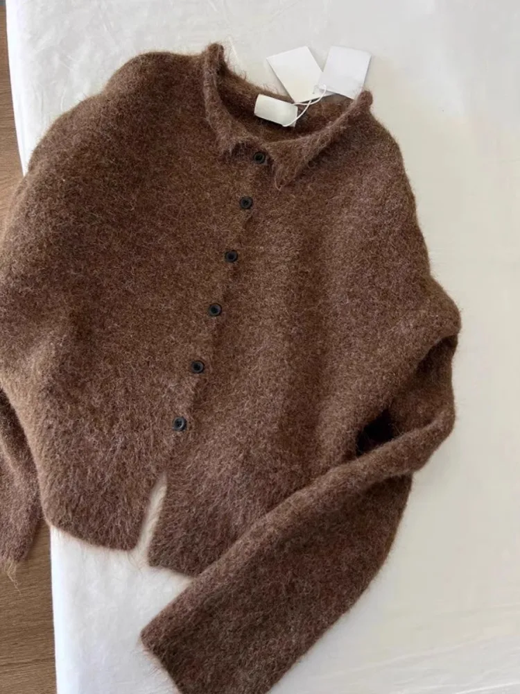 Women's High-End Alpaca Wool Sweater Maillard Soft Slim Fit Cardigan Autumn Winter Temperament Fashion New Item
Women's High-End Alpaca Wool Sweater Maillard Soft Slim Fit Cardigan Autumn Winter Temperament Fashion New Item