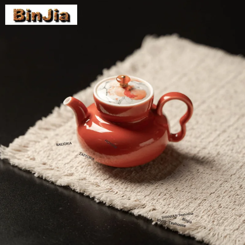 140ml Hand-painted Pomegranate Teapot Aesthetic Tea Infuser Pot Tea Maker Kettle With Strainer Tea Services Supplies Ornaments
140ml Hand-painted Pomegranate Teapot Aesthetic Tea Infuser Pot Tea Maker Kettle With Strainer Tea Services Supplies Ornaments